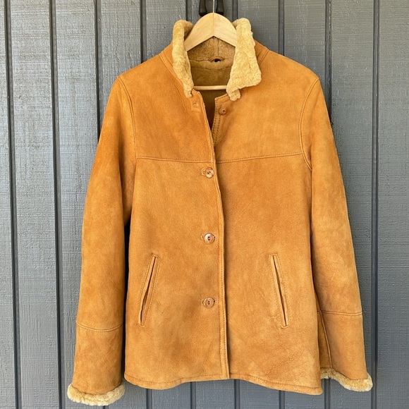 Shearling Suede Coat Vintage - Picture 5 of 10